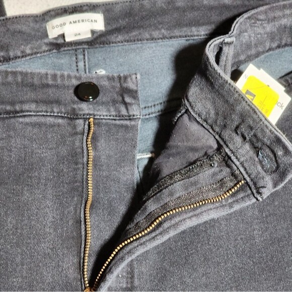 Good American NWT Good Legs Black Stretch Denim Skinny Jeans Plus Size 24 - Picture 7 of 12